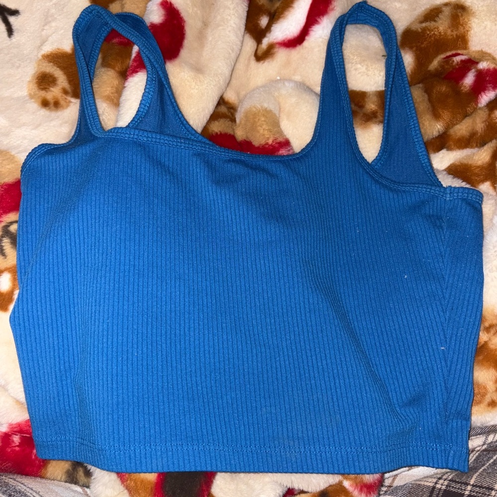 Hollister Vibrant Blue Ribbed Top